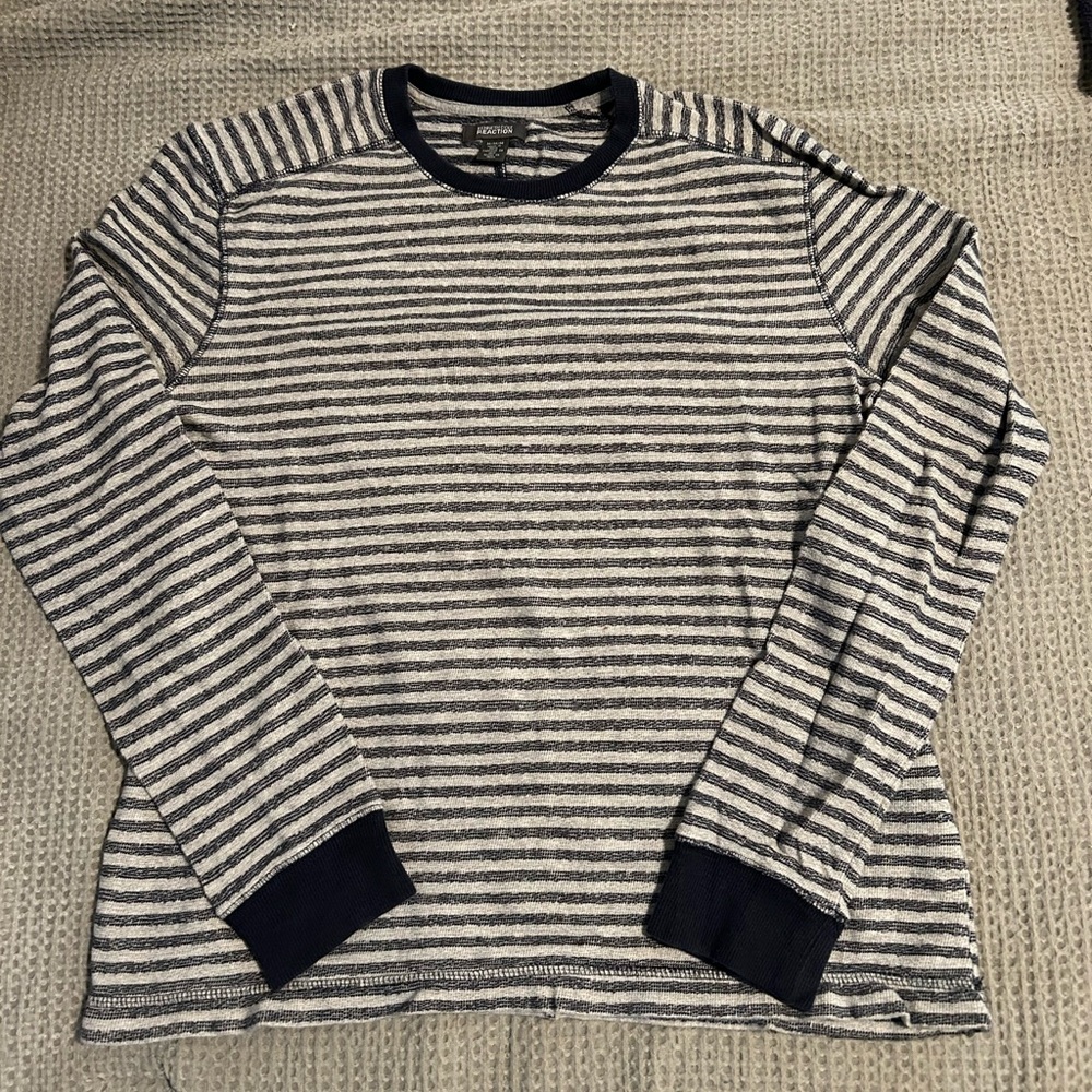 Kenneth Cole Reaction- Striped Long Sleeve Shirt